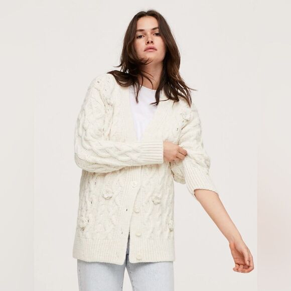 Mango Cardigan New Flower Knit - Picture 8 of 8